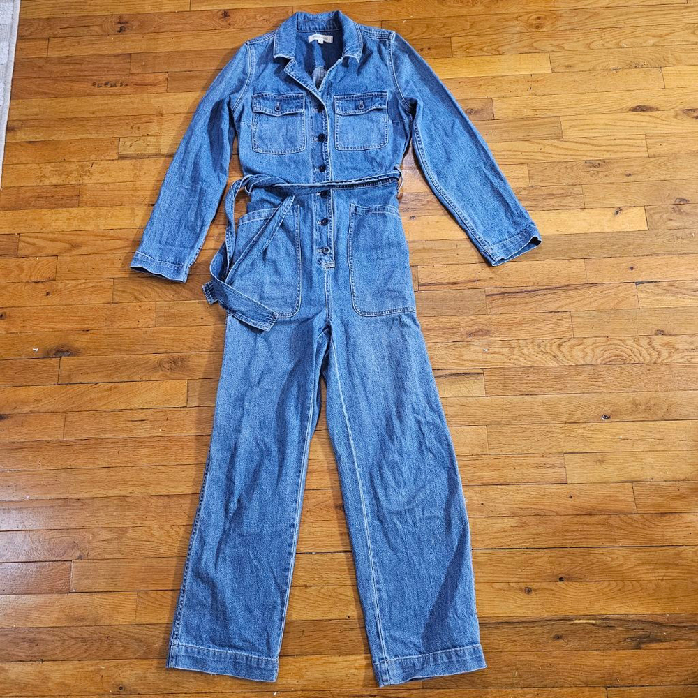 Madewell Blue Denim Jumpsuit Women's Small
